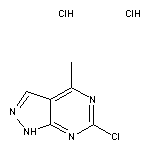 6-chloro-4-methyl-1H-pyrazolo[3,4-d]pyrimidine dihydrochloride