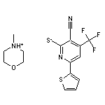 4-methylmorpholin-4-ium, [3-cyano-6-(thiophen-2-yl)-4-(trifluoromethyl)pyridin-2-yl]sulfanide