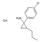 1-(4-chlorophenyl)-2-propylcyclopropan-1-amine hydrochloride