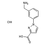 1-[3-(aminomethyl)phenyl]-1H-pyrazole-3-carboxylic acid hydrochloride