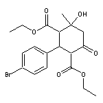 1,3-diethyl 2-(4-bromophenyl)-4-hydroxy-4-methyl-6-oxocyclohexane-1,3-dicarboxylate