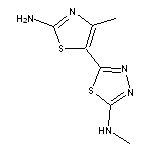 5-(2-amino-4-methyl-1,3-thiazol-5-yl)-N-methyl-1,3,4-thiadiazol-2-amine