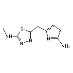 5-[(2-amino-1,3-thiazol-4-yl)methyl]-N-methyl-1,3,4-thiadiazol-2-amine