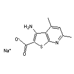 Sodium 3-amino-4,6-dimethylthieno[2,3-b]pyridine-2-carboxylate