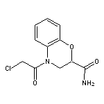 4-(chloroacetyl)-3,4-dihydro-2H-1,4-benzoxazine-2-carboxamide