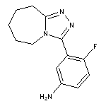 4-fluoro-3-(6,7,8,9-tetrahydro-5H-[1,2,4]triazolo[4,3-a]azepin-3-yl)aniline