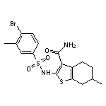 2-{[(4-bromo-3-methylphenyl)sulfonyl]amino}-6-methyl-4,5,6,7-tetrahydro-1-benzothiophene-3-carboxamide