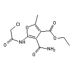 ethyl 4-(aminocarbonyl)-5-[(chloroacetyl)amino]-2-methyl-3-furoate