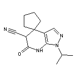 1’-isopropyl-6’-oxo-1’,5’,6’,7’-tetrahydrospiro[cyclopentane-1,4’-pyrazolo[3,4-b]pyridine]-5’-carbonitrile