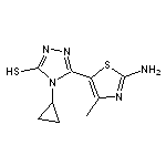 5-(2-amino-4-methyl-1,3-thiazol-5-yl)-4-cyclopropyl-4H-1,2,4-triazole-3-thiol