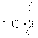 3-[4-cyclopentyl-5-(methylsulfanyl)-4H-1,2,4-triazol-3-yl]propan-1-amine hydroiodide