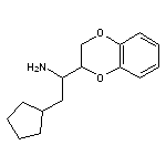 2-cyclopentyl-1-(2,3-dihydro-1,4-benzodioxin-2-yl)ethan-1-amine