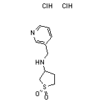 3-[(pyridin-3-ylmethyl)amino]-1$l^{6}-thiolane-1,1-dione dihydrochloride