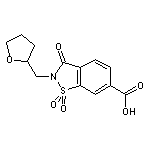 1,1,3-trioxo-2-(oxolan-2-ylmethyl)-2,3-dihydro-1$l^{6},2-benzothiazole-6-carboxylic acid