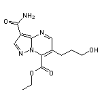 ethyl 3-carbamoyl-6-(3-hydroxypropyl)pyrazolo[1,5-a]pyrimidine-7-carboxylate