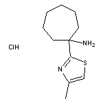 1-(4-methyl-1,3-thiazol-2-yl)cycloheptan-1-amine hydrochloride