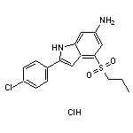 2-(4-chlorophenyl)-4-(propane-1-sulfonyl)-1H-indol-6-amine hydrochloride