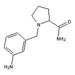 1-[(3-aminophenyl)methyl]pyrrolidine-2-carboxamide