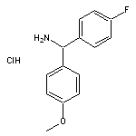 (4-fluorophenyl)(4-methoxyphenyl)methanamine hydrochloride