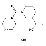 1-(piperazin-1-ylcarbonyl)piperidine-3-carboxylic acid hydrochloride