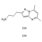 3-{5,7-dimethylpyrazolo[1,5-a]pyrimidin-2-yl}propan-1-amine dihydrochloride