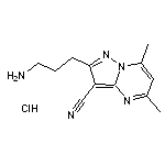 2-(3-aminopropyl)-5,7-dimethylpyrazolo[1,5-a]pyrimidine-3-carbonitrile hydrochloride