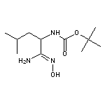 tert-butyl N-[1-(N’-hydroxycarbamimidoyl)-3-methylbutyl]carbamate