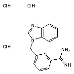 3-(1H-1,3-benzodiazol-1-ylmethyl)benzene-1-carboximidamide trihydrochloride