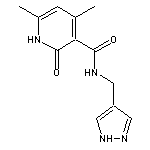 4,6-dimethyl-2-oxo-N-(1H-pyrazol-4-ylmethyl)-1,2-dihydropyridine-3-carboxamide