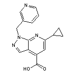 6-cyclopropyl-1-(pyridin-3-ylmethyl)-1H-pyrazolo[3,4-b]pyridine-4-carboxylic acid