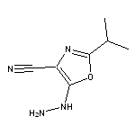 5-hydrazinyl-2-(propan-2-yl)-1,3-oxazole-4-carbonitrile