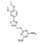 2-({[2-(4-ethoxy-3-methoxyphenyl)-1,3-thiazol-4-yl]methyl}sulfanyl)pyrimidine-4,6-diamine