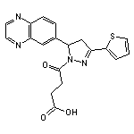 4-oxo-4-[5-(quinoxalin-6-yl)-3-(thiophen-2-yl)-4,5-dihydro-1H-pyrazol-1-yl]butanoic acid