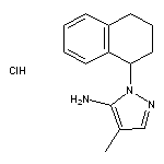 4-methyl-1-(1,2,3,4-tetrahydronaphthalen-1-yl)-1H-pyrazol-5-amine hydrochloride