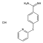 4-(pyridin-2-ylsulfanyl)benzene-1-carboximidamide hydrochloride