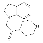 2-(2,3-dihydro-1H-indol-1-yl)-1-(piperazin-1-yl)ethan-1-one