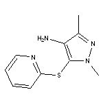 1,3-dimethyl-5-(pyridin-2-ylsulfanyl)-1H-pyrazol-4-amine