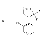 2-(2-chlorophenyl)-3,3,3-trifluoropropan-1-amine hydrochloride