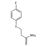 3-[(4-fluorophenyl)sulfanyl]propanamide