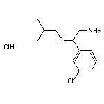 2-(3-chlorophenyl)-2-[(2-methylpropyl)sulfanyl]ethan-1-amine hydrochloride