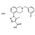 1-{2-[(3-fluorophenyl)methyl]-1,2,3,4-tetrahydroisoquinolin-5-yl}-5-methyl-1H-1,2,3-triazole-4-carboxylic acid hydrochloride