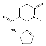 1-methyl-6-oxo-2-(thiophen-2-yl)piperidine-3-carboxamide