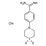 4-(1,1-dioxo-1$l^{6},4-thiomorpholin-4-yl)benzene-1-carboximidamide hydrochloride