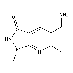 5-(aminomethyl)-1,4,6-trimethyl-1H,2H,3H-pyrazolo[3,4-b]pyridin-3-one