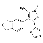 4-(2H-1,3-benzodioxol-5-yl)-3-(furan-2-yl)-1-methyl-1H-pyrazol-5-amine