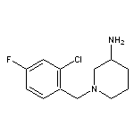 1-[(2-chloro-4-fluorophenyl)methyl]piperidin-3-amine