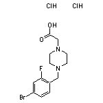 2-{4-[(4-bromo-2-fluorophenyl)methyl]piperazin-1-yl}acetic acid dihydrochloride