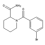 1-[(3-bromophenyl)carbonyl]piperidine-2-carboxamide