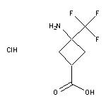 3-amino-3-(trifluoromethyl)cyclobutane-1-carboxylic acid hydrochloride