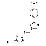 5-[({2-[4-(propan-2-yl)phenyl]-1,3-thiazol-5-yl}methyl)sulfanyl]-4H-1,2,4-triazol-3-amine